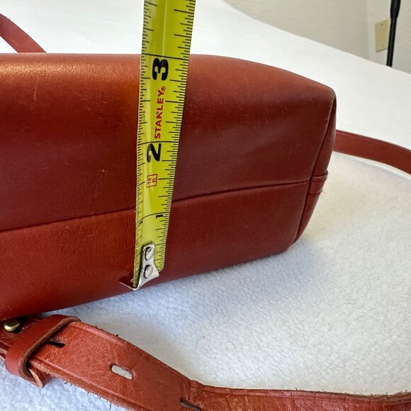 Madewell Leather Transport Tote Crossbody Zip Top Small Cognac English Saddle - Picture 15 of 15